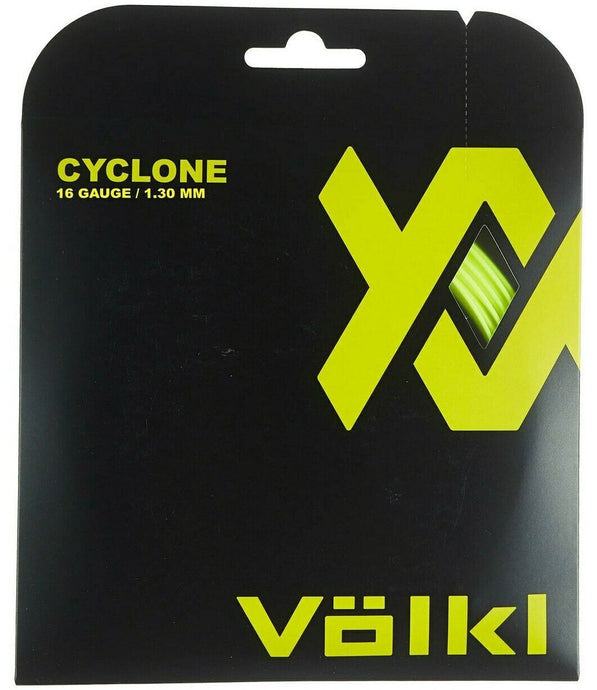 1 Pack Volkl Cyclone 16g/1.30mm Tennis Racquet Strings - Neon Yellow-0