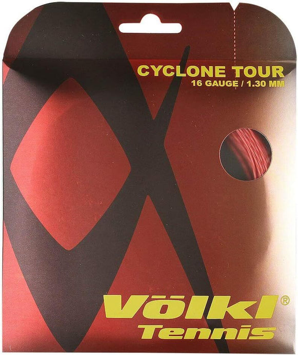 1 Pack Volkl Cyclone Tour 16g/1.30mm Tennis Racquet Strings - Red-0