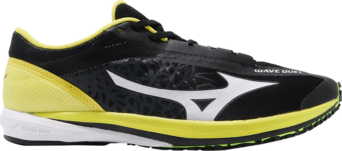 Mizuno Mens Wave Duel Sneakers Runners Athletic Running Shoes - Black/Yellow-0