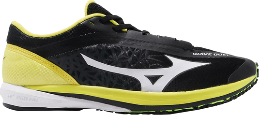 Mizuno Mens Wave Duel Sneakers Runners Athletic Running Shoes - Black/Yellow-0