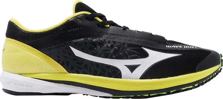 Load image into Gallery viewer, Mizuno Mens Wave Duel Sneakers Runners Athletic Running Shoes - Black/Yellow-1
