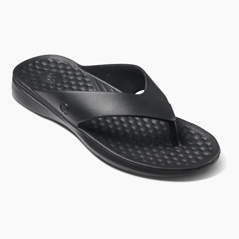 Load image into Gallery viewer, Joybees Adults Casual Flip Flops Summer Thongs in Solid in Black-0
