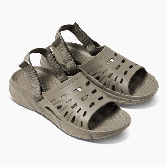 Joybees Adults Trekking Slide Flip Flop Thongs Water Aqua Shoes in Grey/Green-3