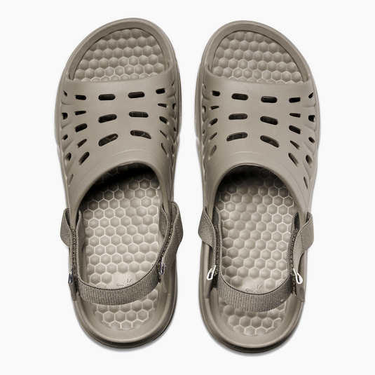 Joybees Adults Trekking Slide Flip Flop Thongs Water Aqua Shoes in Grey/Green-4