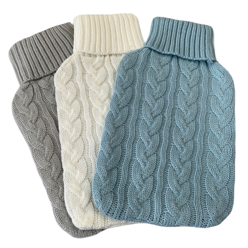 Load image into Gallery viewer, HOT WATER BOTTLE KNITTED COVER ONLY Winter Warm Soft Bag Relaxing Warm - Assorted-0
