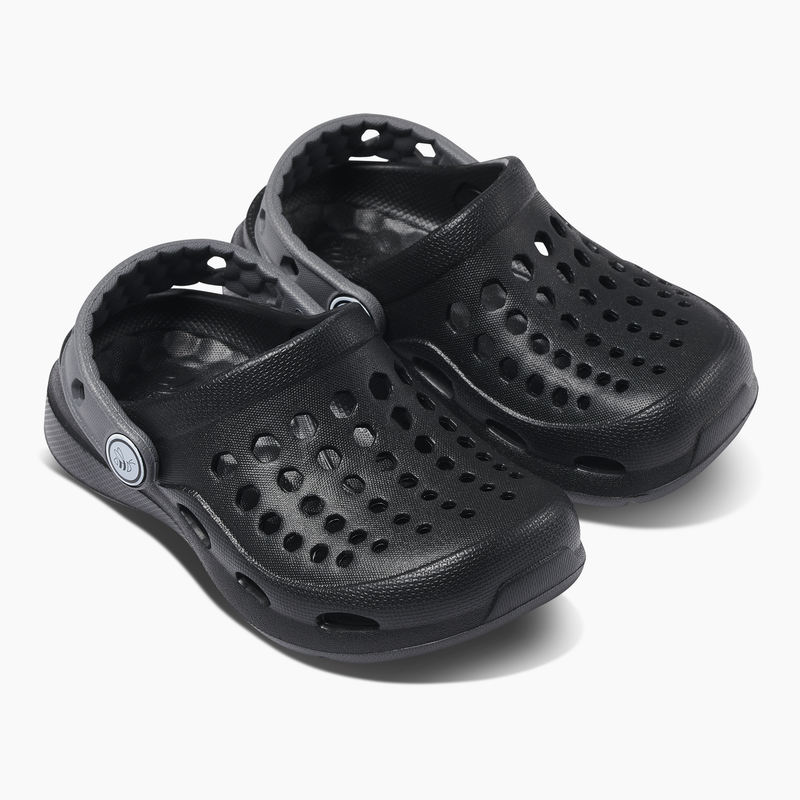 Load image into Gallery viewer, Joybees Kids Active Clogs Thongs Sandals Shoes in Black/Charcoal-3
