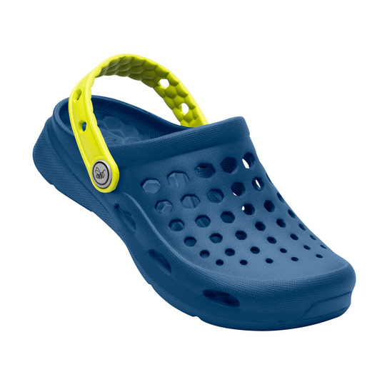 Joybees Kids Active Clogs Sandals Thongs Shoes in Navy/Citrus-1