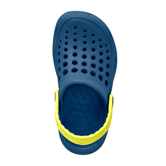 Joybees Kids Active Clogs Sandals Thongs Shoes in Navy/Citrus-4