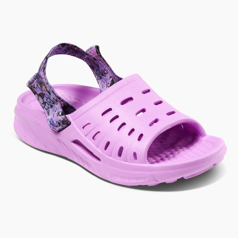 Load image into Gallery viewer, Joybees Kids Trekking Slides Clogs Sandals in Solid Lavender Rose-1

