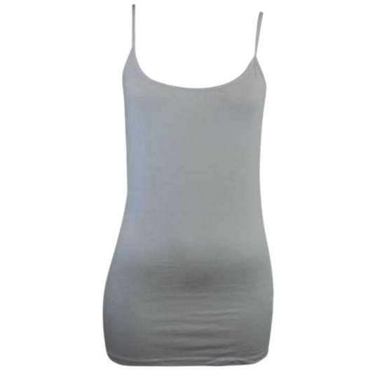 CAMISOLE TOP Long Cami Top Womens Singlet Summer Casual Wear Basic Tank Shirt-45