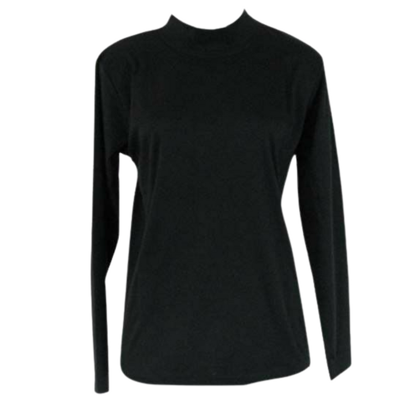 Load image into Gallery viewer, Ladies SKIVVY Turtle Neck Womens Long Sleeve Plain Top Skivvies Warm-3
