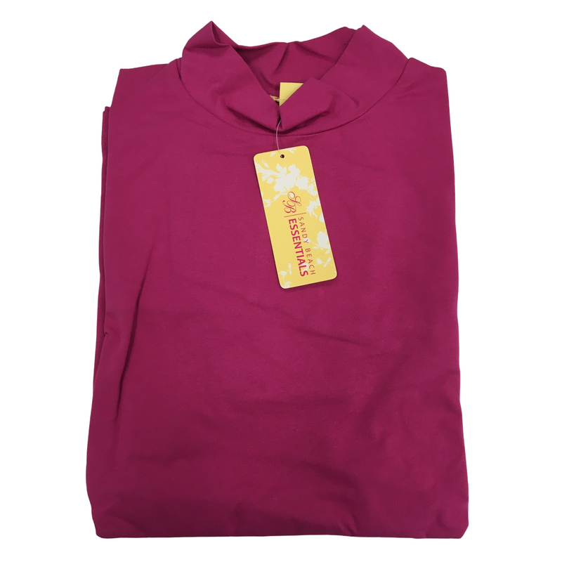 Load image into Gallery viewer, Ladies SKIVVY Turtle Neck Womens Long Sleeve Plain Top Skivvies Warm - Bright Purple-2
