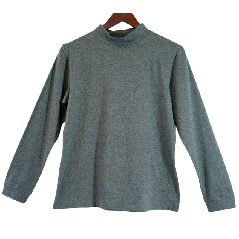 Load image into Gallery viewer, Ladies SKIVVY Turtle Neck Womens Long Sleeve Plain Top Skivvies Warm - Charcoal Marle-2
