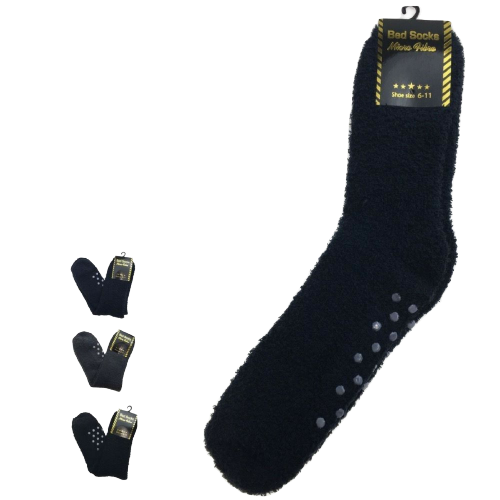 Load image into Gallery viewer, 12 Pairs Mens Non Slip Fur Warm Winter Bed Socks Plain Thermal Warm-0
