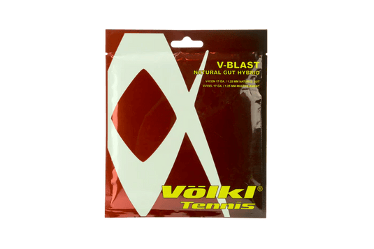 Volkl V-Blast 17g Hybrid Tennis String Set (Yellow/Black Silver)-0