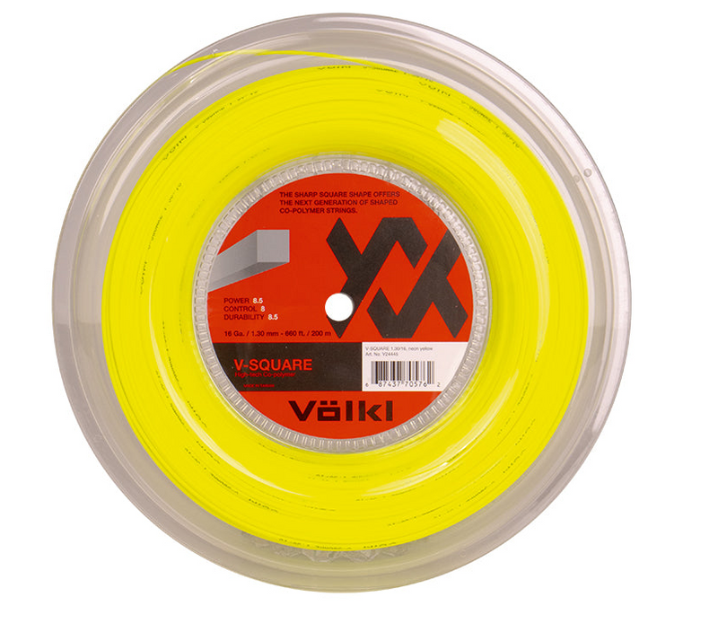 Load image into Gallery viewer, Volkl 200m V-Square 16g/1.30mm Tennis String Reel in Neon Yellow-1
