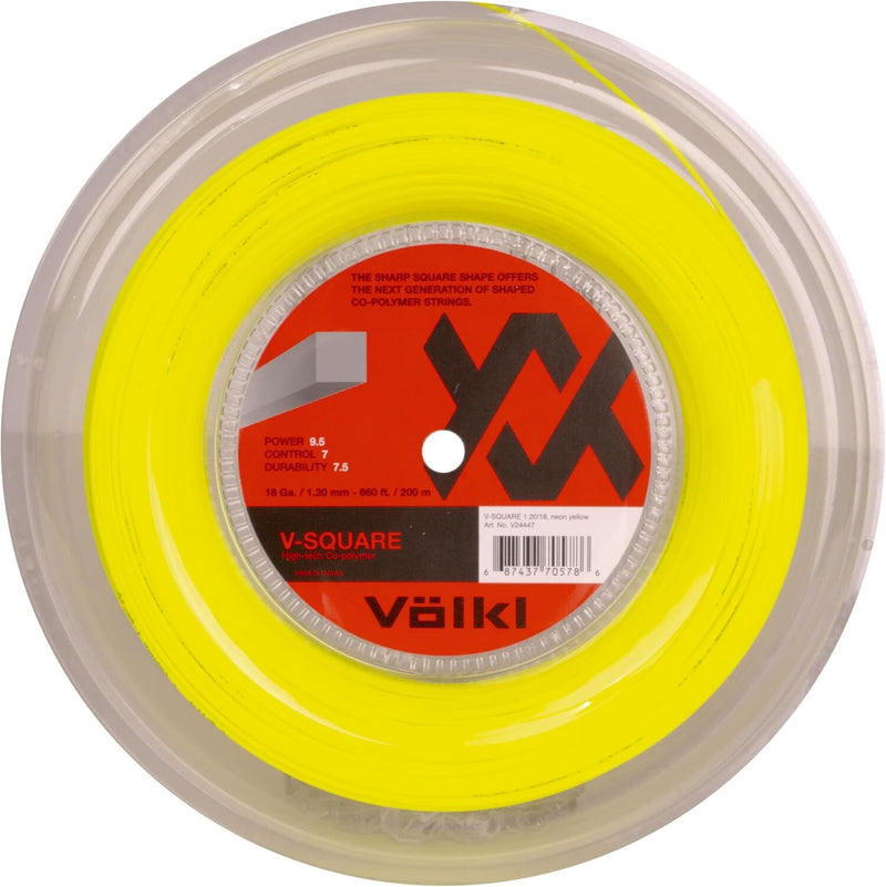 Load image into Gallery viewer, Volkl 200m V-Square 18g/1.20mm Tennis String Reel in Neon Yellow-0
