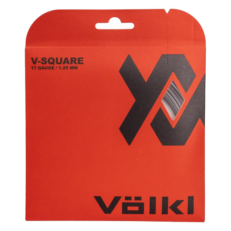 Load image into Gallery viewer, Volkl V-Square 17g/1.25mm Tennis Racquet String Set in Black (12m)-0
