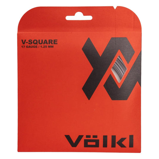 Volkl V-Square 17g/1.25mm Tennis Racquet String Set in Black (12m)-0