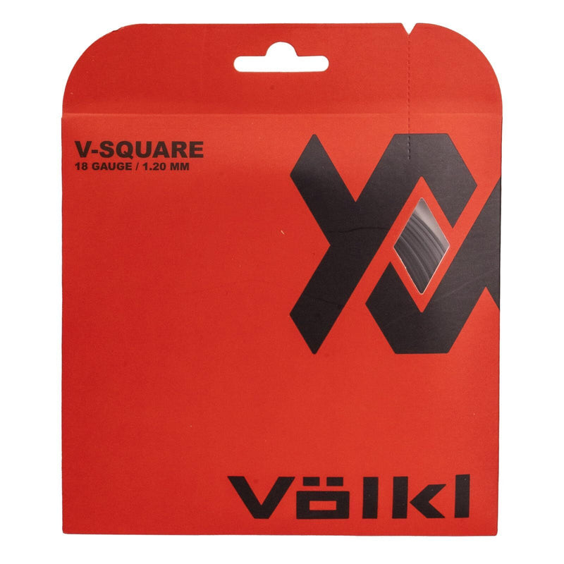 Load image into Gallery viewer, Volkl V-Square 18g/1.20mm Tennis Racquet String Set in Black (12m)-1
