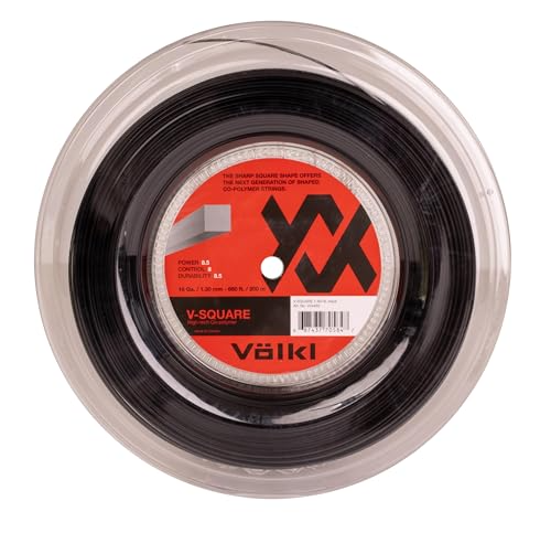 Load image into Gallery viewer, Volkl 200m V-Square 16g/1.30mm Tennis String Reel in Black-1
