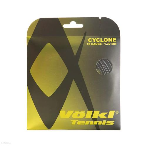 Volkl Cyclone Tennis String Spin Co-Polyester Gear Shaped 16/1.30mm in Black-1