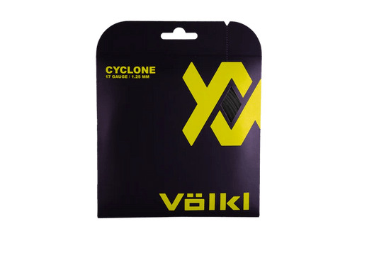 Volkl Cyclone Tennis String Gear Shaped Co-Poly Spin 1.25mm 17g in Black-1