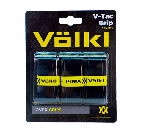 Load image into Gallery viewer, Volkl 3-Pack V-Tac Overgrip Tennis Racquet Grips in Black-1
