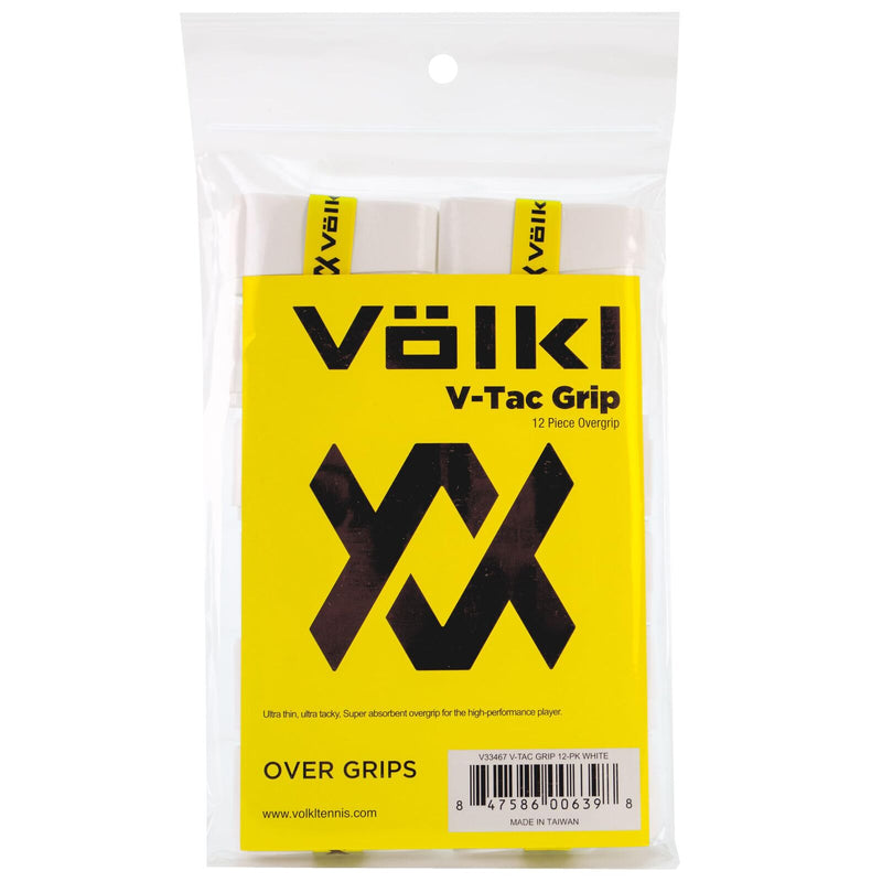 Load image into Gallery viewer, 12pk Volkl V-Tac Overgrip Tennis Grip Racquet Racket in White-1
