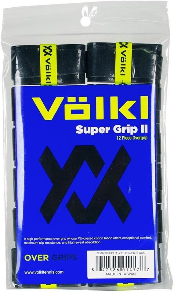 Load image into Gallery viewer, 12-Pack Volkl Super Grip II Tennis Racquet Over Grips in Black-0
