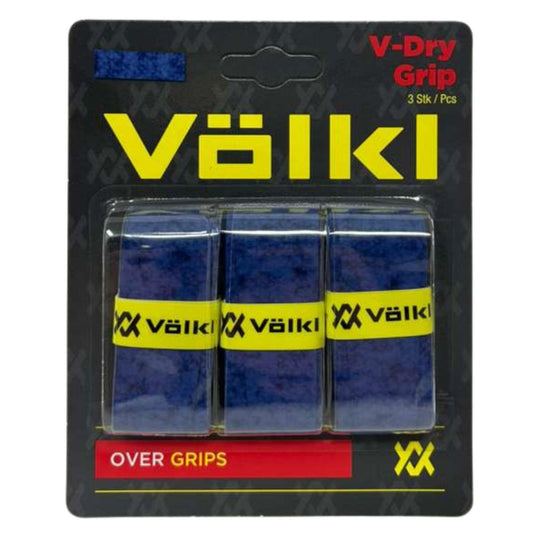 Volkl V-Dry Overgrip Tennis Grip High Performance 3 Pack in Navy-1