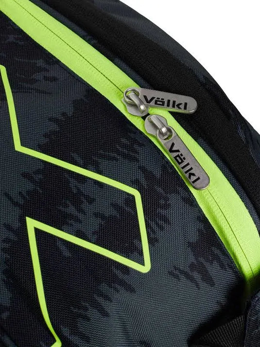 Volkl Zebra Combi Tennis Bag (Fits 6 - 9 Racquet Bag) Black/Neon Yellow-3