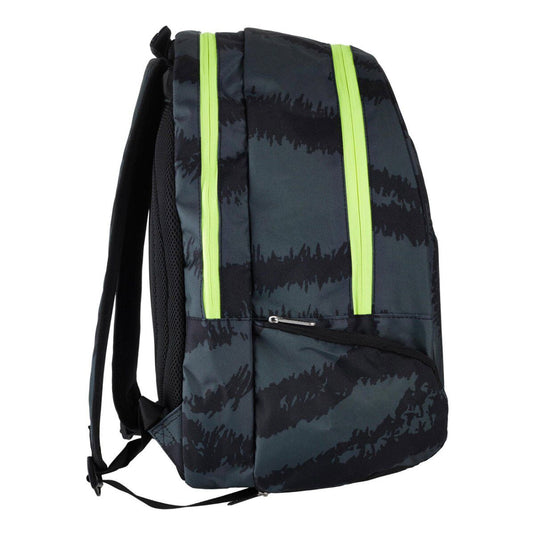 Volkl Zebra Team Backpack Bag w/ Tennis Racquet Sleeve in Black Neon Yellow-2