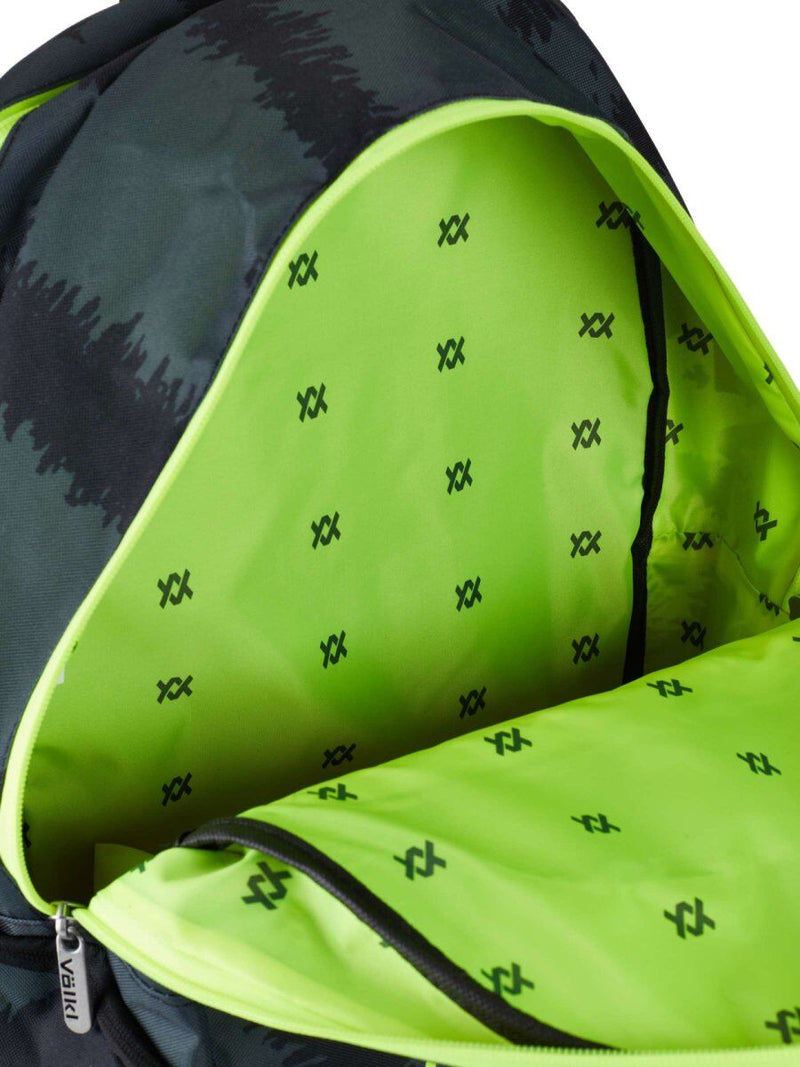 Load image into Gallery viewer, Volkl Zebra Team Backpack Bag w/ Tennis Racquet Sleeve in Black Neon Yellow-4

