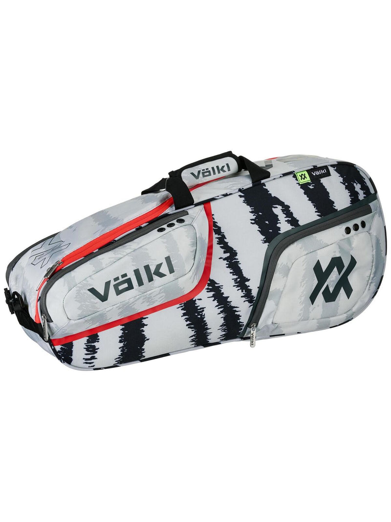 Load image into Gallery viewer, Volkl Zebra Pro Tennis Bag (Fits 3-5 Racquets) in White/Black-0
