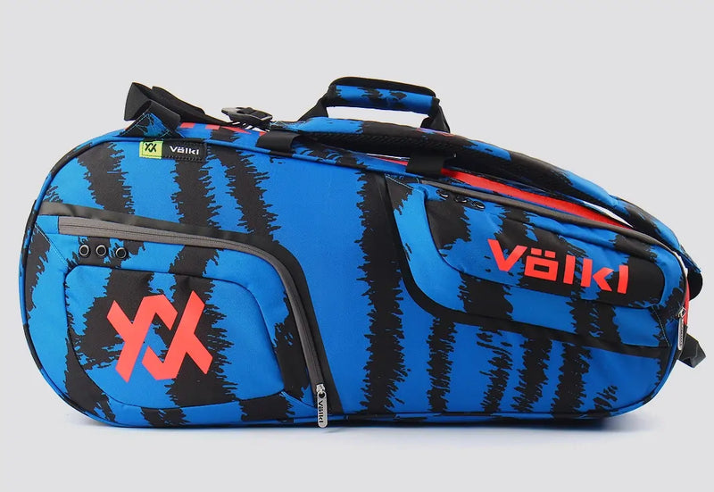 Load image into Gallery viewer, Volkl Zebra Combi Tennis Bag (Fits 6 - 9 Racquets) - Blue-3
