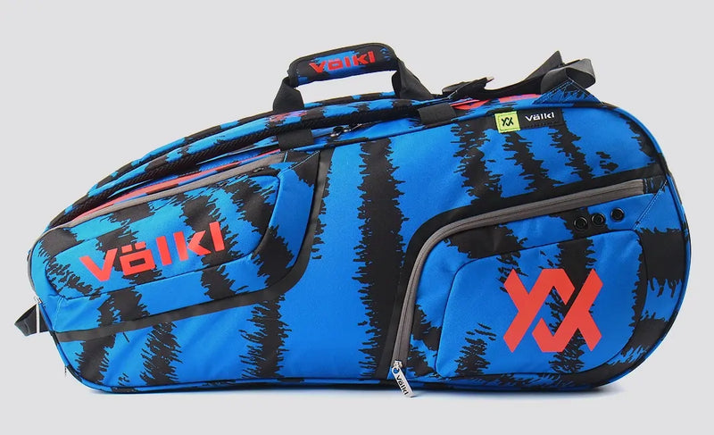 Load image into Gallery viewer, Volkl Zebra Combi Tennis Bag (Fits 6 - 9 Racquets) - Blue-1
