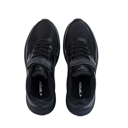 Vario Junior V Strap Runners - Black/Black