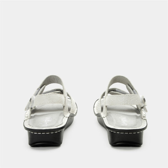 ALEGRIA Verona Sandals Shoes Womens Work Working Slip On in Basketry White-4