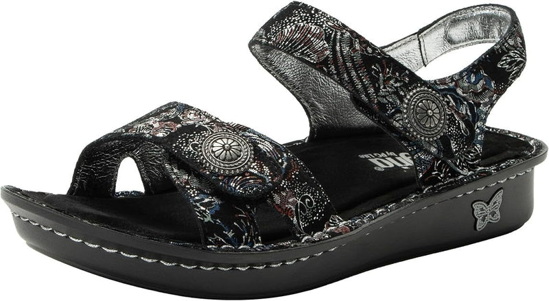 Load image into Gallery viewer, Alegria Womens Vienna 2 Strap Sandals w/ Backstrap in Silver Hour-1

