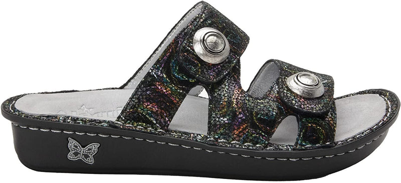 Load image into Gallery viewer, Alegria Womens Leather Violette Sandals Summer Slip On Slipper Flip Flops - Swirly Curly-4
