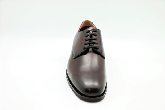 Massa Valentino Mens Leather Shoes Formal Work Business - Burgundy-4