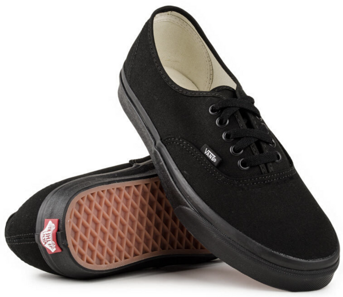 VANS Authentic Shoes Sneakers Classic Skateboard Sneakers Casual Skate Board - Black/Black-0