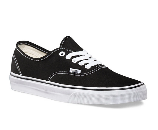 VANS Authentic Shoes Sneakers Classic Skateboard Sneakers Casual - Black/White-10