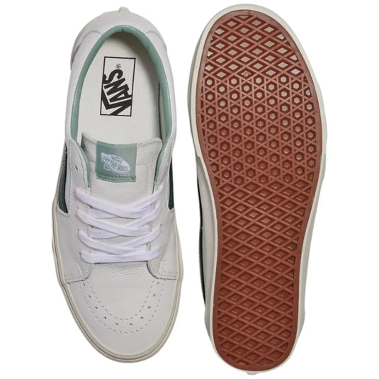Mens Vans Sk8 Low Premium Leather Green Gables Lace Up Shoes-4