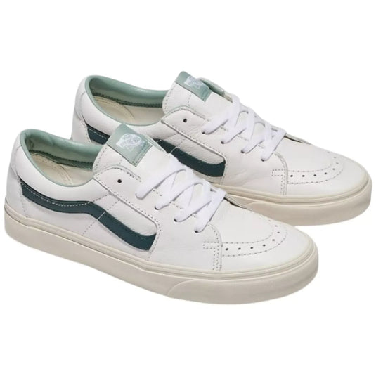 Mens Vans Sk8 Low Premium Leather Green Gables Lace Up Shoes-0