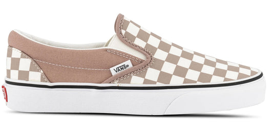 Vans Classic Slip On Canvas Sneaker Shoes Chess Check - Etherea/True White-0