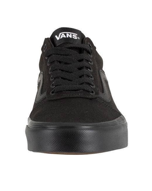 Load image into Gallery viewer, Vans Mens Ward Low Top Skater Sneakers - Black/Black-4

