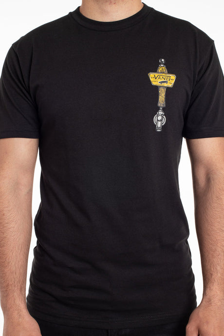 Vans Mens Off The Wall Tavern Cotton Short Sleeve Tee T-shirt - Black-0