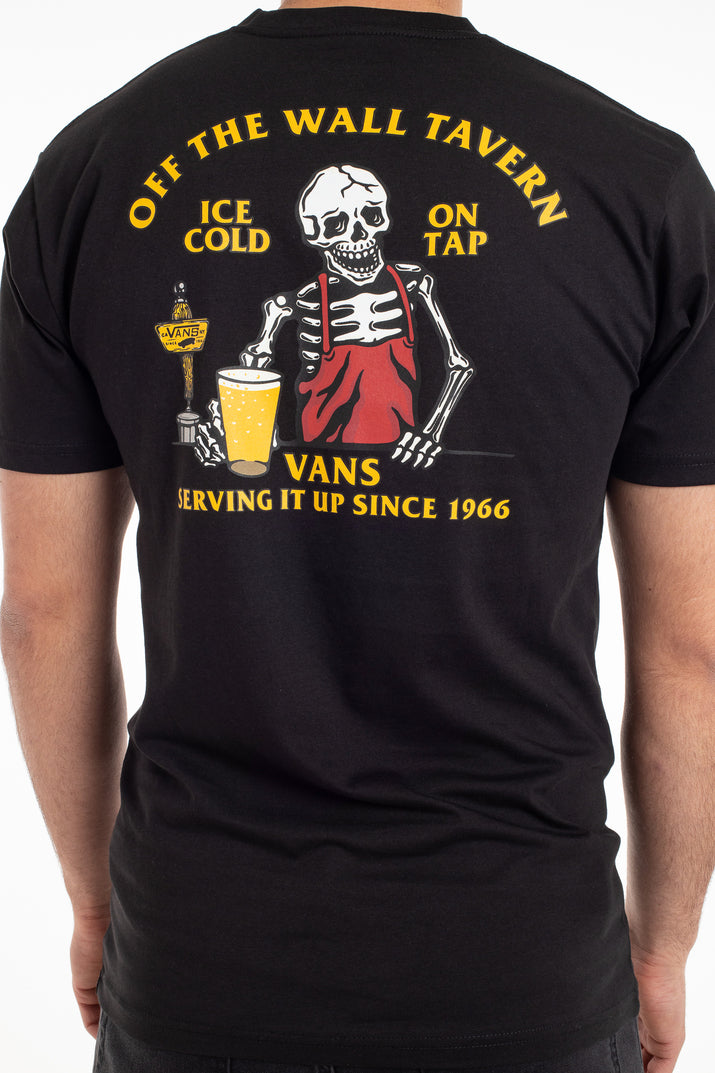 Load image into Gallery viewer, Vans Mens Off The Wall Tavern Cotton Short Sleeve Tee T-shirt - Black-4
